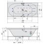 Wanna z hydromasażem 175x80 cm prostokątna 88119HA Polysan Viva zdj.2