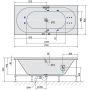 Wanna z hydromasażem 175x80 cm prostokątna 88119H Polysan Viva zdj.2