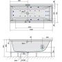 Wanna z hydromasażem 160x75 cm prostokątna 93611HA Polysan Cleo zdj.2