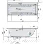 Wanna z hydromasażem 160x75 cm prostokątna 93611H Polysan Cleo zdj.2