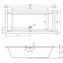 Wanna prostokątna 200x90 cm biała B110013005 Riho Rethink Cubic zdj.2