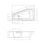 Wanna narożna 170x90 cm lewa biała B114006005 Riho Rethink Space zdj.2