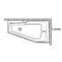 Wanna narożna 170x90 cm lewa biała B114006005 Riho Rethink Space zdj.3