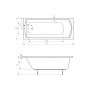 Wanna z hydromasażem 170x75 cm prostokątna A24T056000 Roca Linea zdj.2