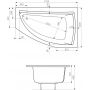 Wanna z hydromasażem 175x100 cm asymetryczna biała A24T245000 Roca Aquamarina zdj.2