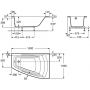 Wanna z hydromasażem 150x100 cm narożna asymetryczna A24T408000 Roca Hall zdj.2