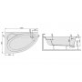 Wanna narożna 150x85 cm lewostronna 610131025001000 Sanplast Eko Plus zdj.3
