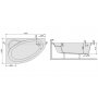 Wanna narożna 150x100 cm 610131055001000 Sanplast Eko Plus zdj.2