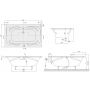Wanna prostokątna 180x110 cm UBA186COL2V01 Villeroy & Boch Colorado zdj.2