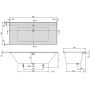 Wanna prostokątna 190x90 cm biała UBA199COR2TVRW Villeroy & Boch Collaro zdj.2