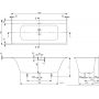 Wanna prostokątna 170x75 cm biała UBQ170SBW2TDVRW Villeroy & Boch Subway 3.0 zdj.2