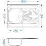 Zlewozmywak stalowy 80x60 cm 1009328KF Alveus Classic zdj.2