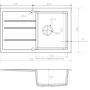 Zlewozmywak granitowy 78x50 cm BRG211 Berg Unit zdj.2