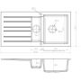 Zlewozmywak granitowy 100x50 cm BRG251 Berg Unit zdj.2