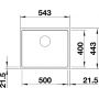 Zlewozmywak granitowo-stalowy 54.3x44.3 cm 525997 Blanco Subline 500-IF zdj.3