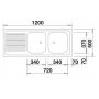 Zlewozmywak stalowy 120x50 cm 510504 Blanco R-ZS zdj.2