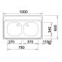 Zlewozmywak stalowy 100x60 cm 518222 Blanco Z zdj.2