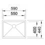 Zlewozmywak stalowy 59x44 cm 521591 Blanco Zerox 550-U zdj.2