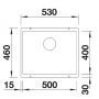 Zlewozmywak granitowy 53x46 cm biały 527170 Blanco Subline 500-U zdj.2