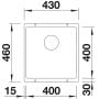 Zlewozmywak granitowy 46x43 cm biały 527791 Blanco Subline 400-U zdj.2