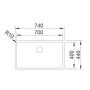 Zlewozmywak stalowy 74x44 cm czarny 527835 Blanco Claron 700-U zdj.2