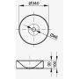Umywalka 34x34 cm okrągła nablatowa biała A250000 Bette Suno zdj.2