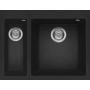 Zlewozmywak granitowy 59x50 cm czarny LGQ15040 Elleci Quadra zdj.1