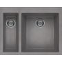 Zlewozmywak granitowy 59x50 cm szary/grafitowy/onyx LGQ15048 Elleci Quadra zdj.1