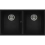 Zlewozmywak granitowy 76x43.5 cm czarny LGQ35040BSO Elleci Quadra zdj.1
