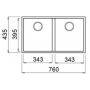 Zlewozmywak granitowy 76x43.5 cm beżowy LKQ35095BSO Elleci Quadra zdj.2
