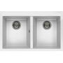 Zlewozmywak granitowy 79x50 cm biały LGQ35068 Elleci Quadra zdj.1