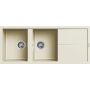 Zlewozmywak granitowy 116x50 cm biały LGU50062 Elleci Unico zdj.1