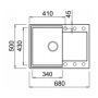 Zlewozmywak granitowy 68x50 cm LMY13579 Elleci Easy zdj.2