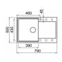 Zlewozmywak granitowy 79x50 cm LMY30079 Elleci Easy zdj.2
