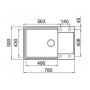Zlewozmywak granitowy 78x50 cm LMY31079 Elleci Easy zdj.2