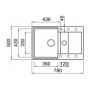Zlewozmywak granitowy 78x50 cm czarny LGY32540 Elleci Easy zdj.2