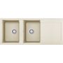 Zlewozmywak granitowy 116x50 cm biały LGY50062 Elleci Easy zdj.1
