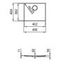 Zlewozmywak granitowy 48.6x40.6 cm czarny LKES5086 Elleci Essenza zdj.2