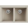 Zlewozmywak granitowy 79x50 cm beżowy LKQ35095 Elleci Quadra zdj.1