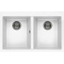 Zlewozmywak granitowy 79x50 cm biały LKQ35096 Elleci Quadra zdj.1