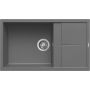 Zlewozmywak granitowy 86x50 cm szary/grafitowy/onyx LKU41099 Elleci Unico zdj.1