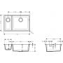 Zlewozmywak granitowy 71x45 cm szary/grafitowy/onyx 43433290 Hansgrohe S 51 zdj.2