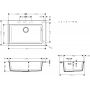 Zlewozmywak granitowy 77x51 cm czarny 43313170 Hansgrohe S 51 zdj.2