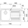 Zlewozmywak stalowy 79x50 cm stal 1010085772 Franke Logica zdj.2