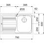 Zlewozmywak stalowy 79x50 cm stal 1010085773 Franke Logica Line zdj.2