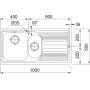 Zlewozmywak stalowy 100x50 cm stal 1010085810 Franke Logica zdj.2