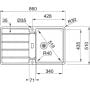 Zlewozmywak stalowy 86x51 cm stal 1010320861 Franke Hydros zdj.2