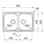 Zlewozmywak stalowy 80x50 cm stal 1010712234 Franke Spark zdj.2