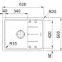 Zlewozmywak granitowy 62x50 cm czarny 1140693558 Franke Basis zdj.2