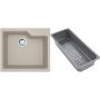 Zlewozmywak granitowy z wkładką ociekową 56x50 cm beżowy 1140741978 Franke Urban zdj.1